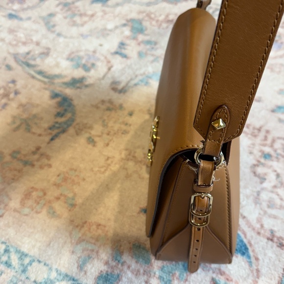 Jimmy Choo Tan Leather Shoulder Bag - Picture 7 of 16